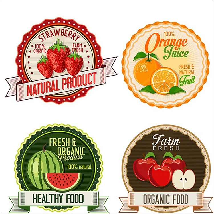 Высококачественные самоклеящиеся наклейки с индивидуальным принтом в рулоне, пластиковые этикетки на заказ для упаковки пищевых продуктов