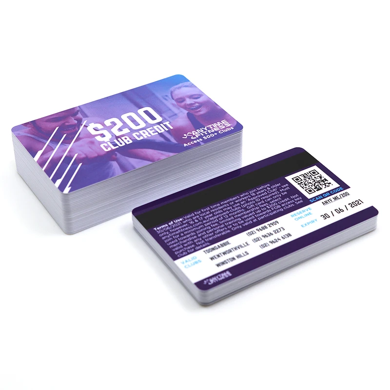 Custom Printable Plastic Membership Promotion PVC Gift Cards With QR code