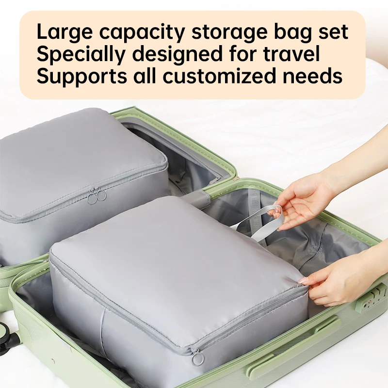 OEM ODM Factory Custom Durable Cabin Luggage 8Pcs Storage Travel Bag Set Clothes Organizer Travel Organizer Storage Bag