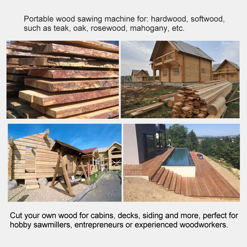 36 inch portable horizontal mobile sawmill machine chainsaw bandsaw mesin diesel engine portable sawmill