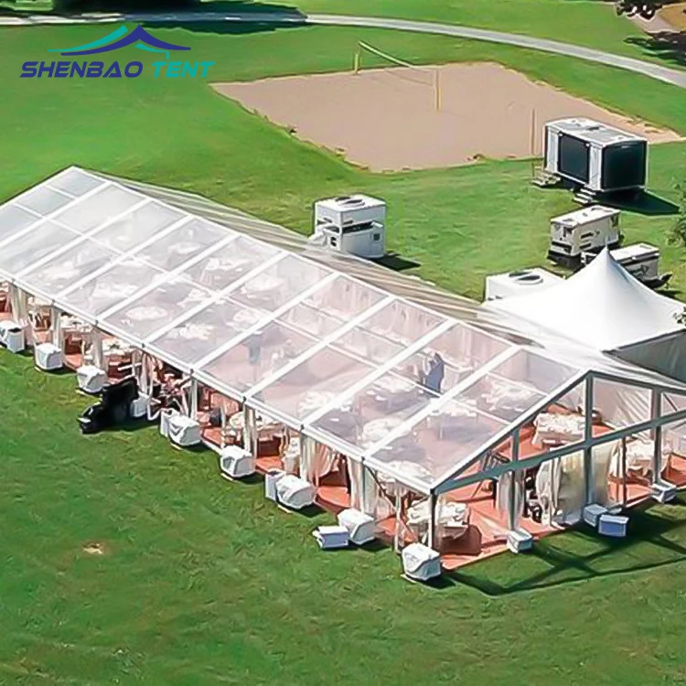 Modern Clear Roof Wedding Tents Transparent Party Event Wedding Glass Wall Atrium Tent for Commercial Ceremony