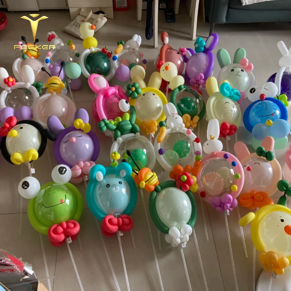 Bobo Ballon Ball Light Up Balloons Happy Birthday Printed Balloon
