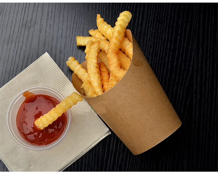 High Quality French Fries Container Chips Paper Box Factory Supplies for Cafeteria