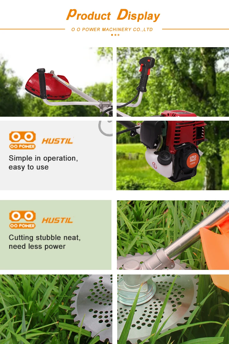 CE Certificated Gasoline Brush Cutter CG520 52cc Petrol Cut Grass Machine Power String Trimmer Performed CG430 43cc