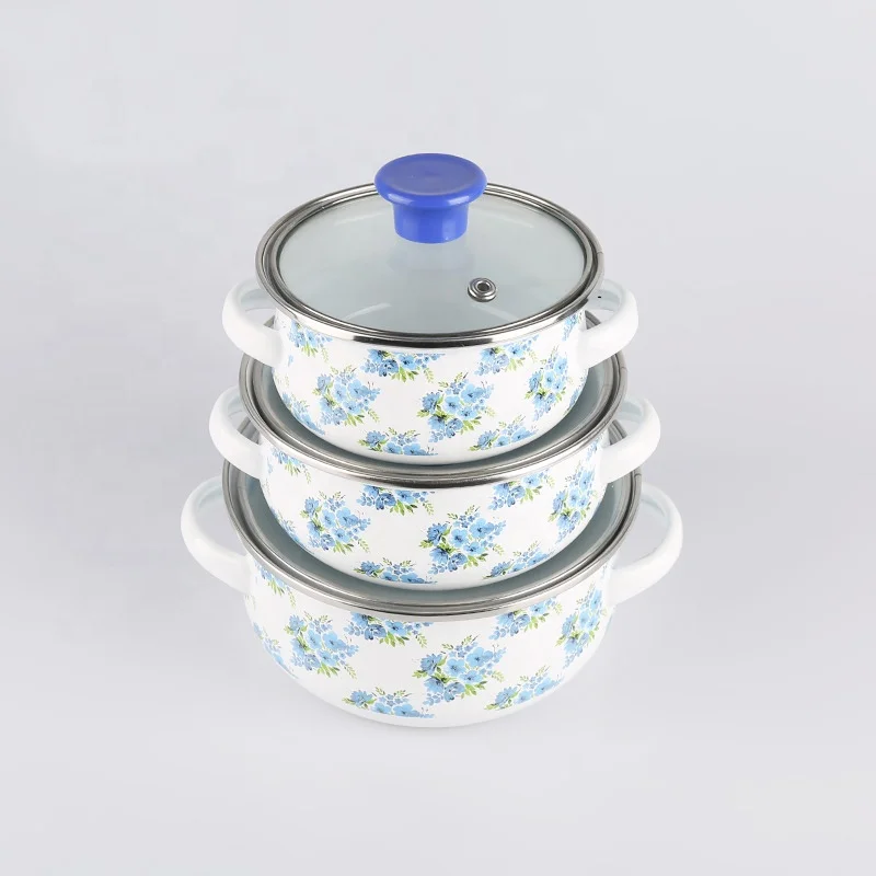 AVON Ollas De Peltre ENAMEL THICK QUALITY BELLY SOUP POT MINI SMALL SIZE PERIUK KECIL WITH HANDLE 12CM/14CM/16CM ollas de peltre