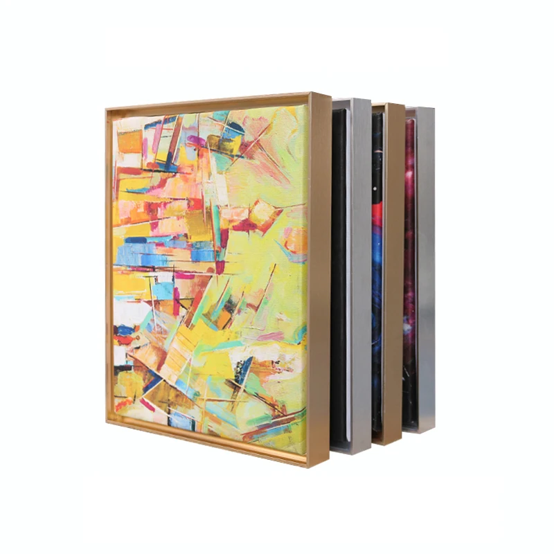 Custom Wall hanging Mounting Alloy Aluminium Photo Frame Strips Aluminum alloy Gold Metal Picture Frame