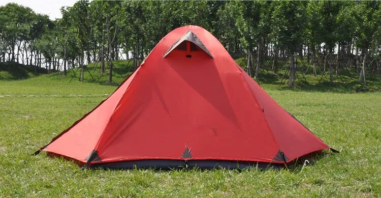 Outdoor waterproof Professional windproof 2 person double layer mountain family hiking Camping tent