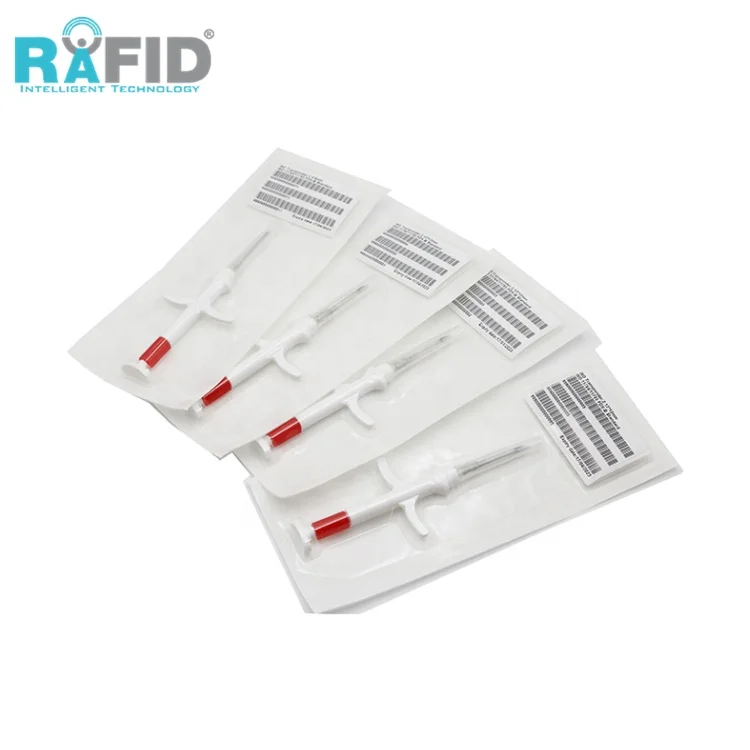 RAFID Custom 134.2khz FDX-B RFID Animal ID Glass Tag Cow Cat Livestock Syringe Transponder Micro Chip Implant Pet Microchips