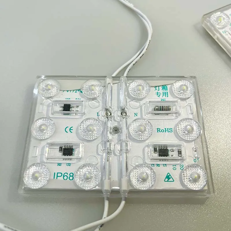 AC Lossless Blockchain LED module 220v 110v 3030 Smd With lens waterproof IP68 Special for lightbox