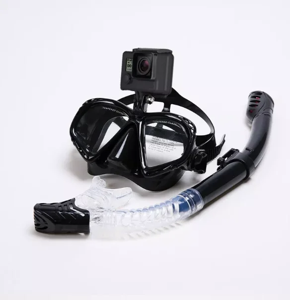 Seafrogs Swimming Diving Mask Dry Snorkel Set with Adapter for  DJI Osmo etc Action Camera