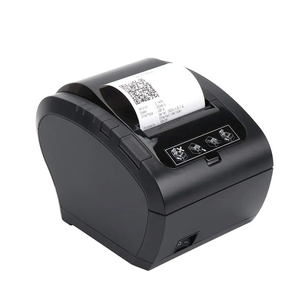 80mm Thermal Receipt Printer Automatic cutter Restaurant Kitchen POS Printer USB+Serial+Ethernet Wifi Blue tooth