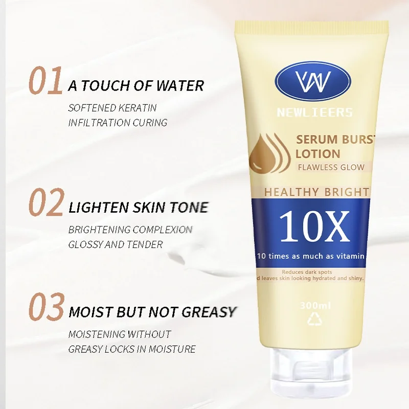 Cross-Border 300ml Body Lotion with Large White Essence Vitamin C Niacinamide Vaseline Repair for Adults Moisturizing Cream