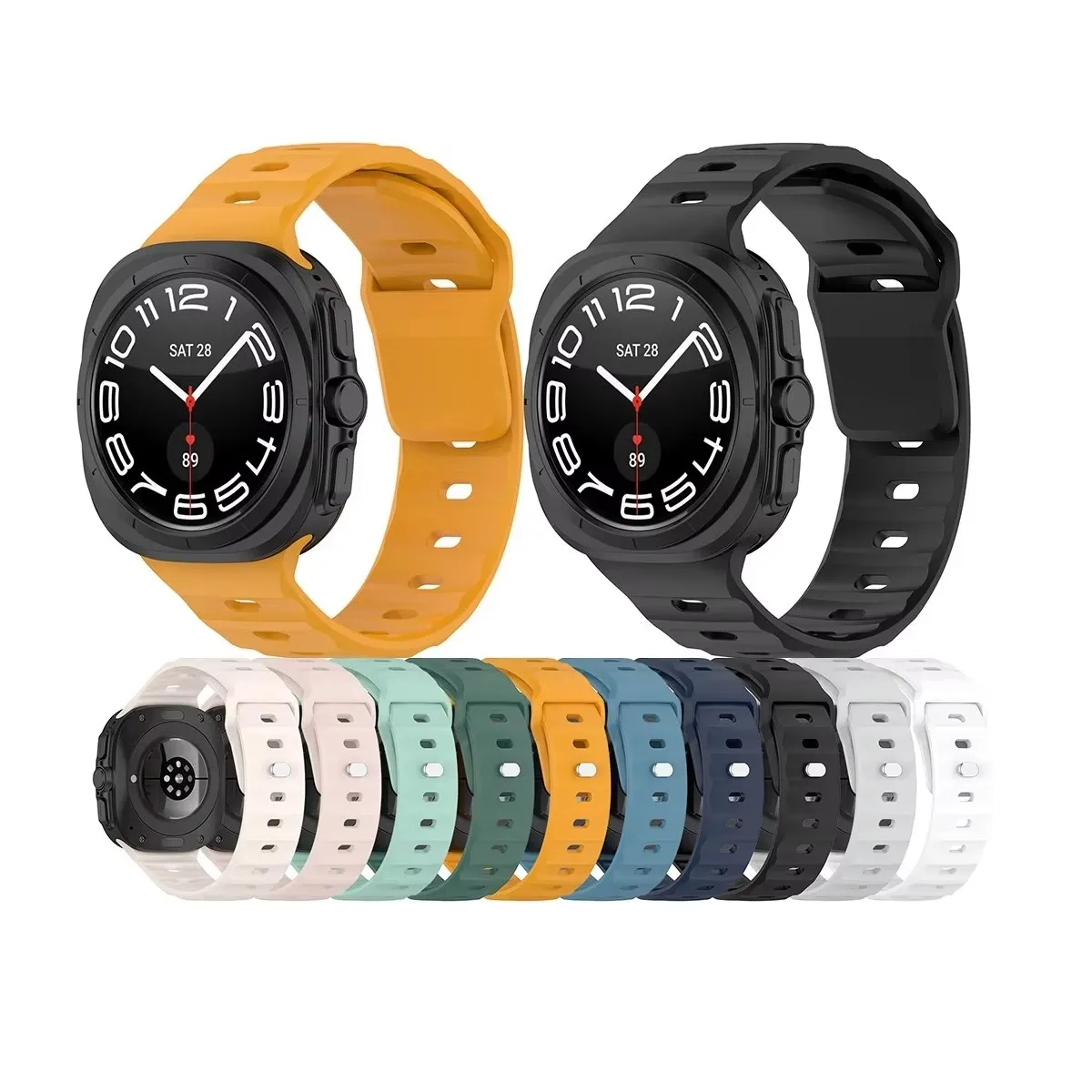 Watch7 Wristband Soft Silicone Strap Sport Bracelet Watch Band For Samsung Galaxy Watch 7 Ultra 47mm