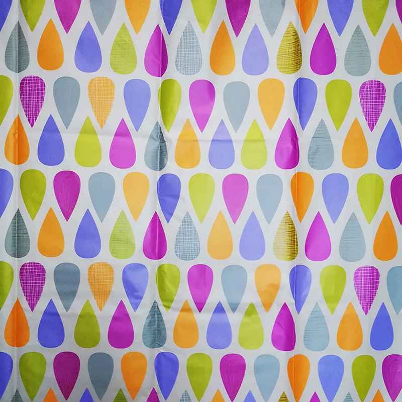 2022 hot sold customized logo printed PEVA shower curtains used in bathroom