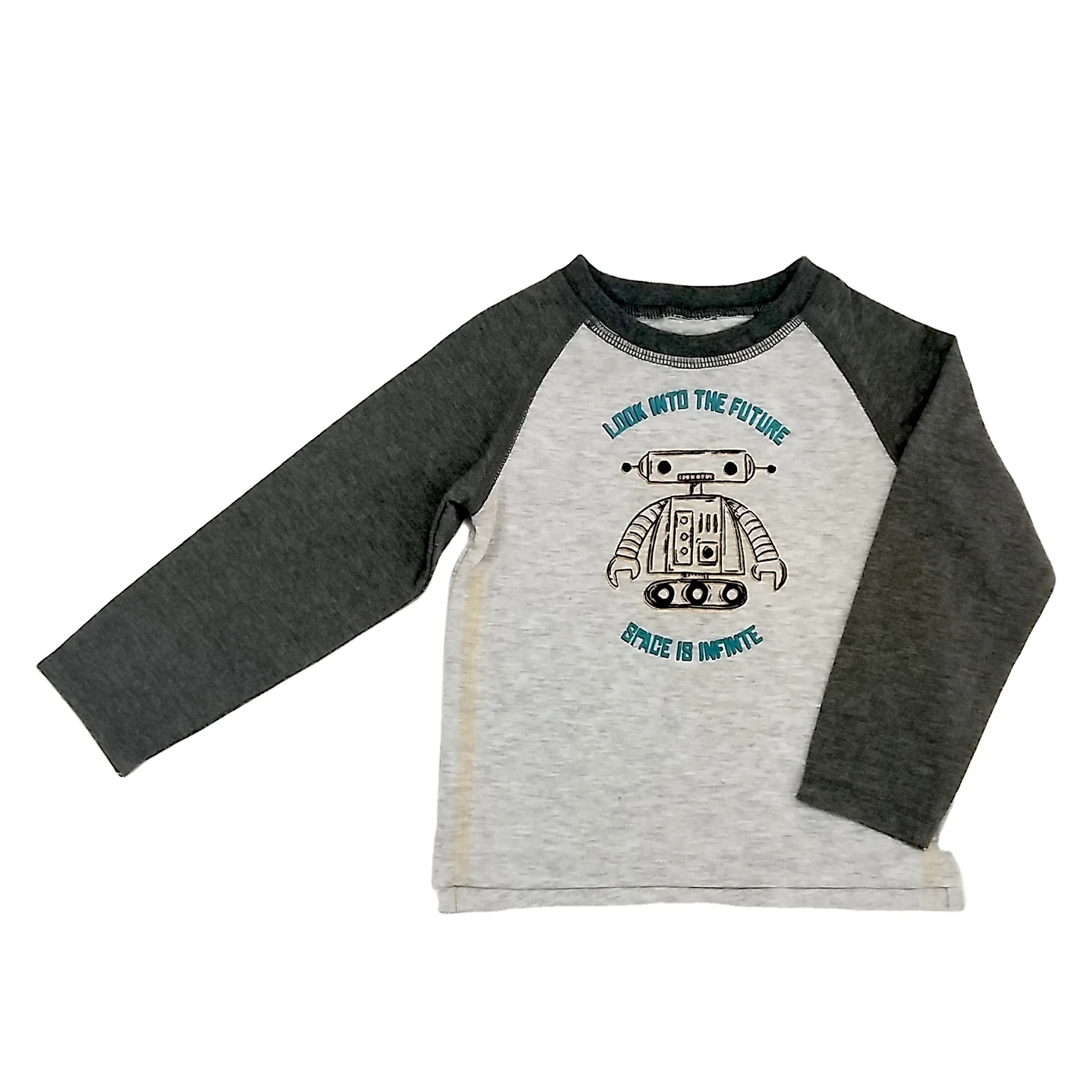 
Cheap wholesale Children raglan long Sleeve t-shirt Custom Logo Printing 100% Cotton jersey Plain boy baby tshirts 