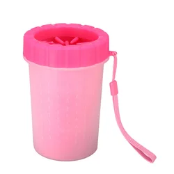 2023 New Style Wholesale Pet Paw Wash Supplies Portable Dog Feet Cleaner Washing Pet Paw Foot Washer Cup Cylinder Sustainable