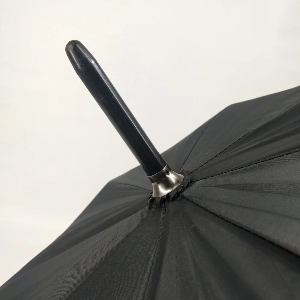 Manual open large size double ribs black color polyester fabric cheap advertising golf umbrella