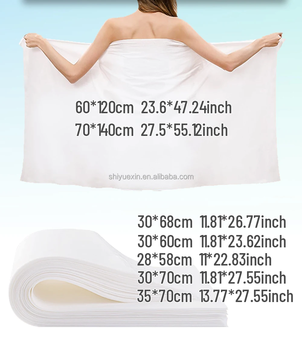 60/80/100gms disposable hair towels disposable pet towel non woven disposable face bath towel for spa salon beauty skincare