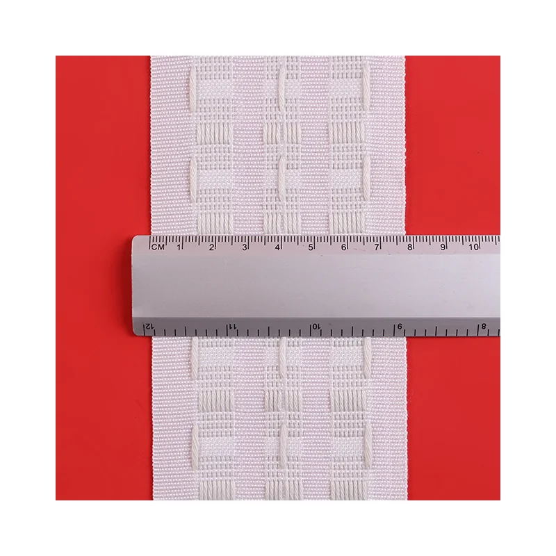 Wholesale 7.8cm white polyester curtain tape Opaque shrink belt for curtain