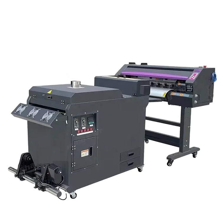 Bosim 60CM DTF printer with XP600 i3200 printheads dual head 24inch direct to film transfer printing machine with powder shaker