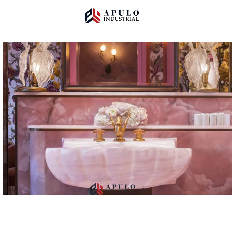 Chinese China Natural Wall Living Room Floor Tile Marble Pink Onyx Marble Stone Slab Factory Suppliers Price Used For Sale