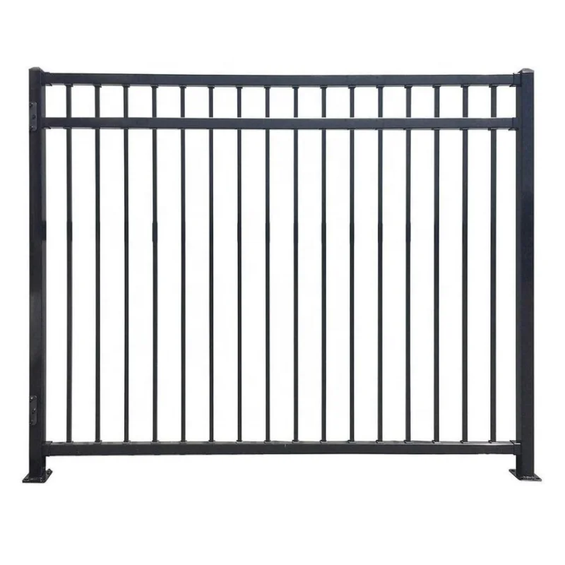 Factory Cheap Price Galvanized Wrought Iron Fence Garden Steel Tubular Fencing