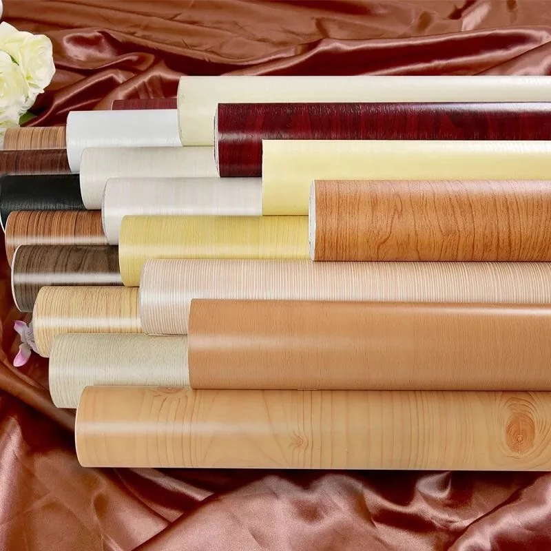 Hot Sale Solid Wood Design PVC Decorative Film in Roll Soft PVC Foil Covering For Furniture Kitchen Cabinet
