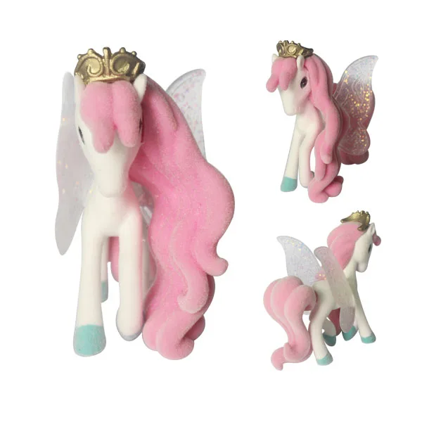 Promotional  Gifts Toys Flocking  Plastic Figures Unicorn Horses 16 Toys children toys