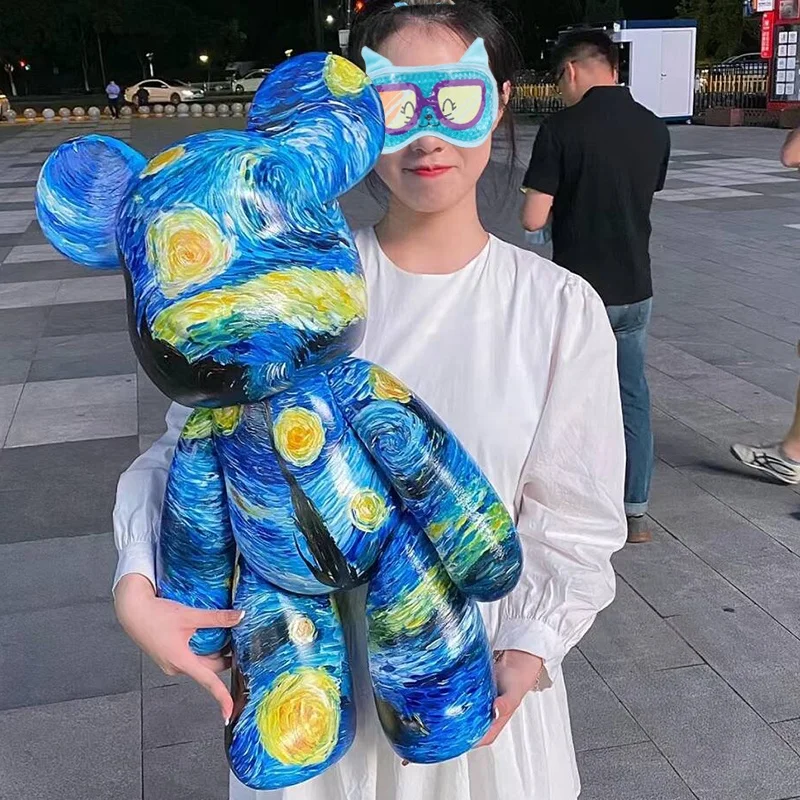 18 cm23 cm33 cm53 cm74 cm100cm Fluid violent bear white bear for fluid painting  high matte surface DIY fluid bear