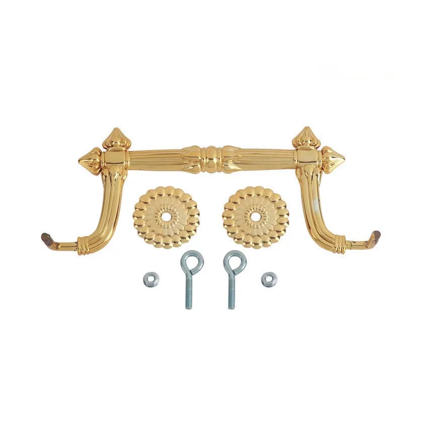 JS-H9009 European Style Adult Cremation Coffin Accessories with Metal Handle Zinc & Plastic Material