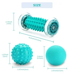 Набор массажных мячей Eva, ролик для массажа ног, мяч для Лакросса, массажный мяч для йоги, сумка для переноски, инфракрасная физиотерапия для тела на заказ