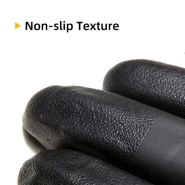 Black Nitrile Glove Box Extra Strong for Car Wash Pack of 100 Custom Pure Nitrile Gloves with Diamond Print Grip  Nitrile Glove