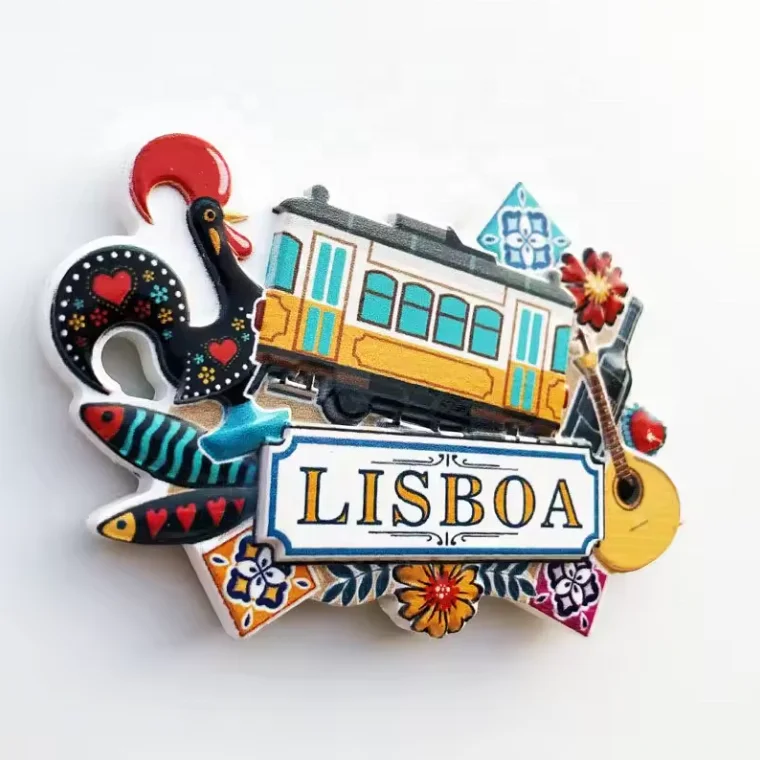 Decoration Contemporary Refrigerator 3D Resin Fridge Magnets Creative Cultural Tourism Around Portugal