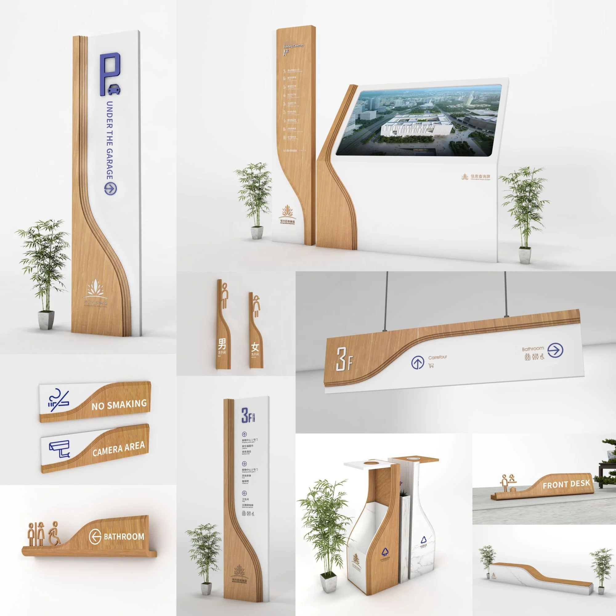 EZD Custom sign Manufacturer Outdoor Fingerpost Sign Street Guide Wayfinding Signage System sign guide system design