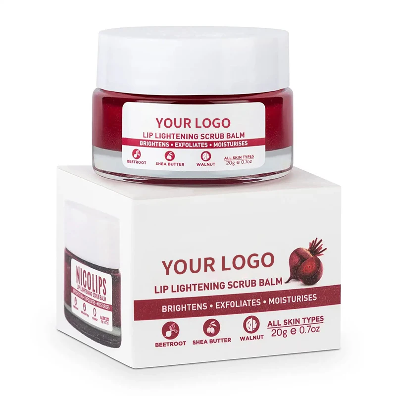 Natural Vegan Exfoliating Lighten Private Label Lip Care Moisturizer Organic Sugar Lip Scrub