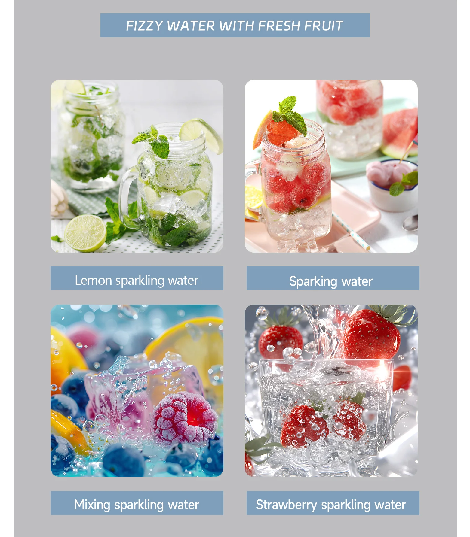 2024High End Stainless Steel Soda Maker Metal Body Sparkling Anything Fashion Carbonated Water Machine Making DIY Beverage Maker