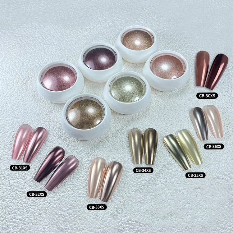 29 Colors High Quality Nail Magic Mirror Powder Wholesale Private Label Chocolate Chrome Nail Powder Custom For Nails Design