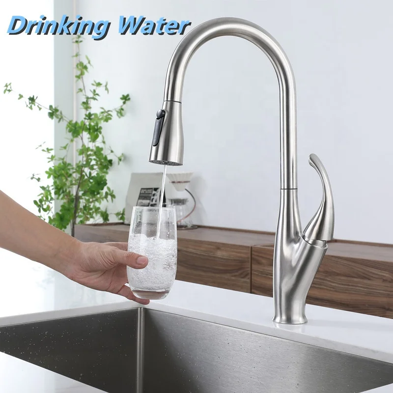 Sanitary Ware 3 Way Water Filter Faucet Spray Pull Down Kitchen Mixer Taps Pull Out Smart Touch Sensor Kitchen Sink Faucets
