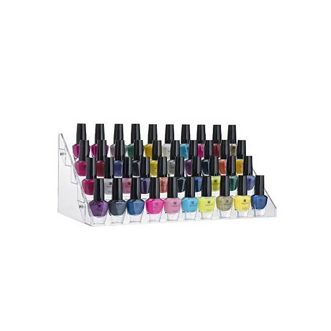 Nail Polish Holder Acrylic 5 Step Counter Display Holds Up 60 Bottles