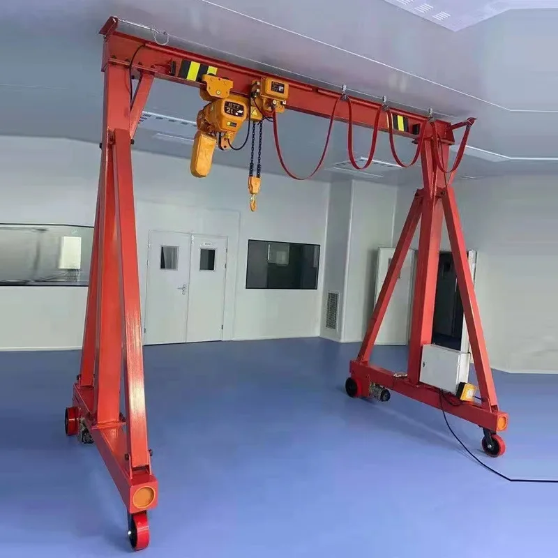 Portable a-frame gantry crane, mobile gantry cranes 1ton 2ton 3ton 5ton