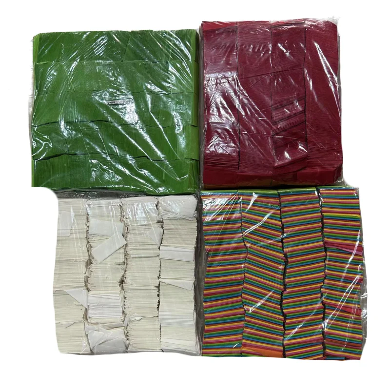 Wholesale 5*2cm tissue paper confetti metallic confetti paper PET PVC in bulk for confetti machines