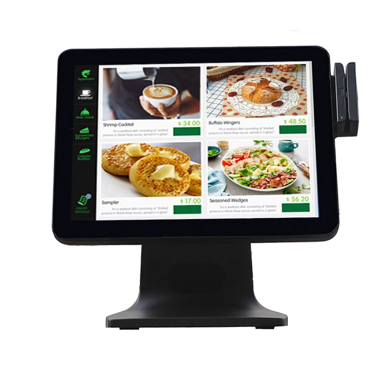 All In One Supermarket Pos Systems Dual Screen 15.6 Windows Pos Machines Pointing Information System