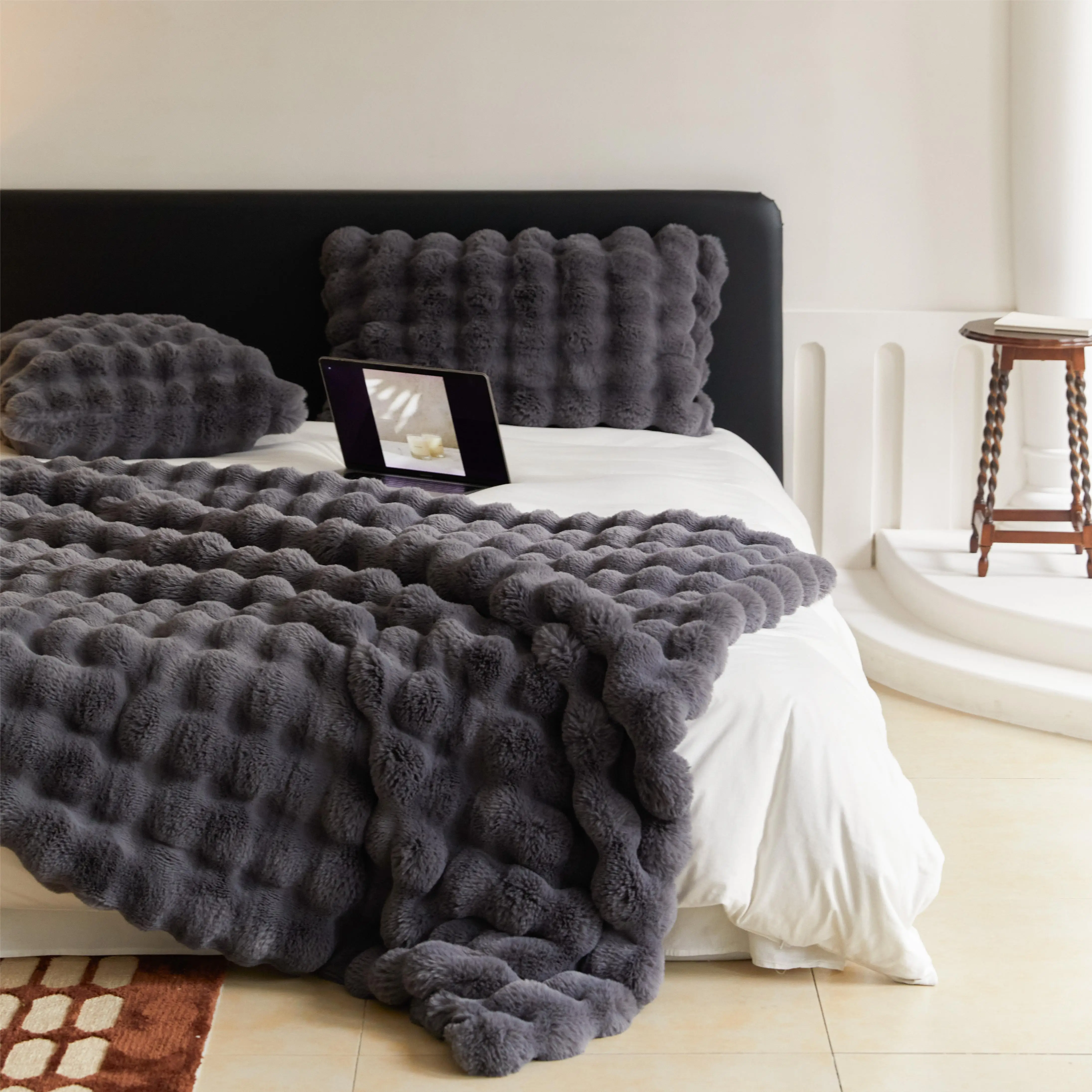 Custom Sherpa Throw Fleece Blanket Quilt Flannel Woven Blanket Tv Blanket Wholesale Drop Ship