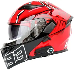 New Arrivals Motorcycle Flip Up Helmet With Inner Sun Visor Double Lens DOT Certification for Street Bike Road
