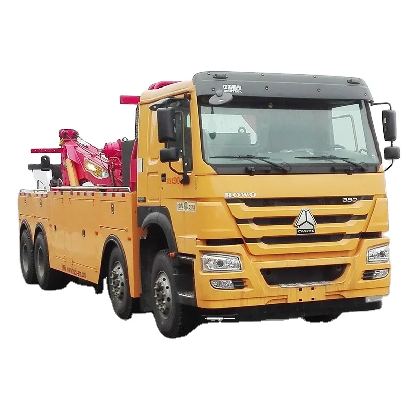 Howo Road Rescue Truck Trailer Wrecker Vehicle 8X4 30Ton Tow Truck Wrecker