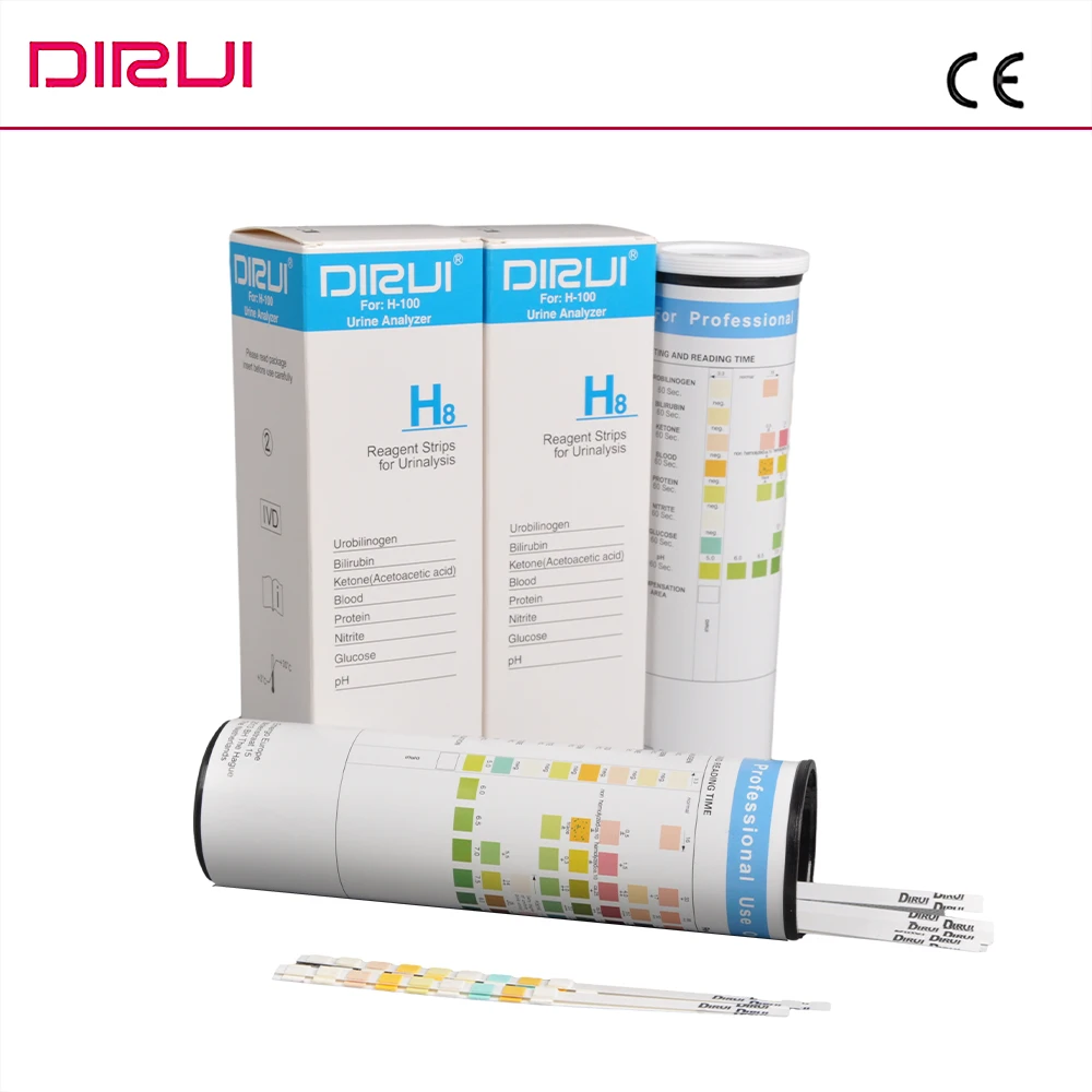 Easy To Operate 8 Pameters Urine Test Strips Urinalysis Medical Urine Test Strips Rapid Test Kits