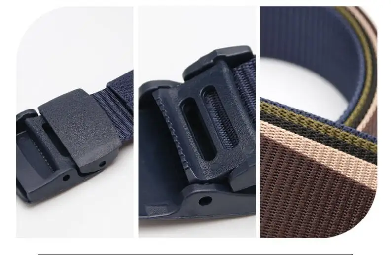 Ремень нейлоновый детский с пластиковой пряжкой, повседневный тактический пояс для мальчиков, защита от аллергии, для студентов