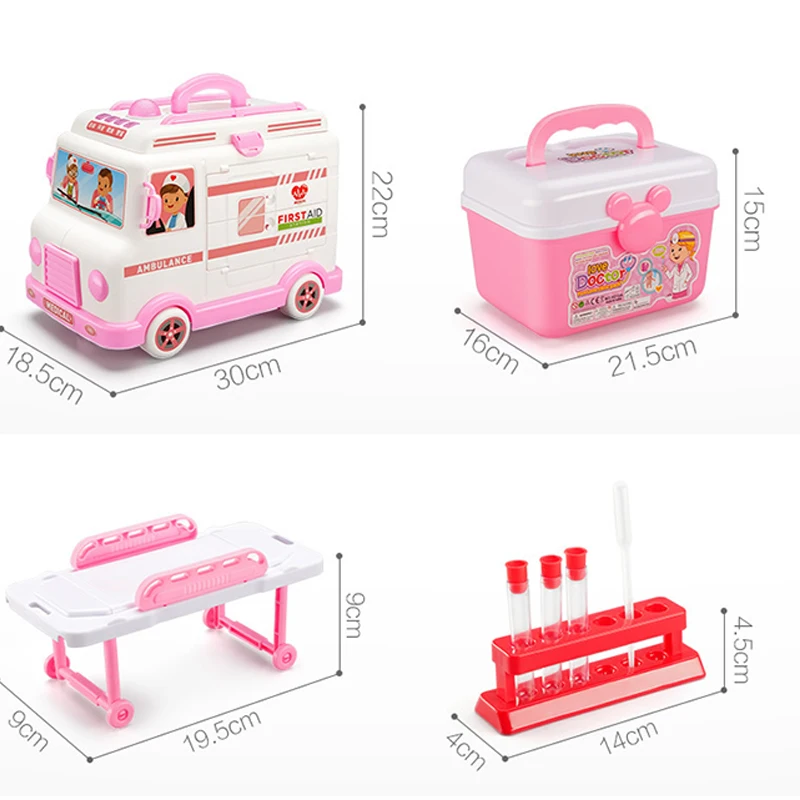 Plastic Pretend Doctor Bag Kid Dentist Role Play Children Education Medicine Box Kit Tools Doctor Set Toy For Girls