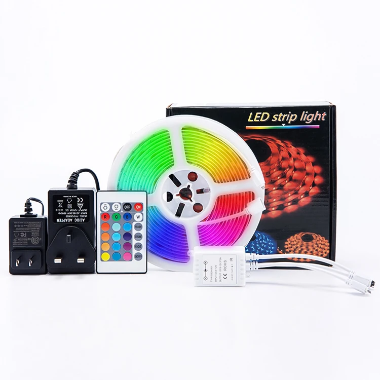 Smart LED RBG strip lights SMD 2835 5050 DC12V car TV backlight flexible remote control  rgb led strip light