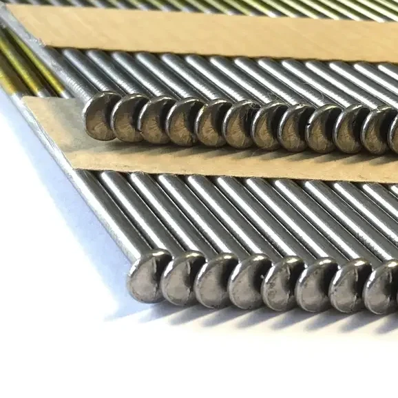 30-34 Degree EG HDG Bright Paper Strip Steel Nails Framing Gas Nailer Spiral Twist Types for Roofing and Framing